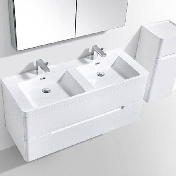 Cabinet Enzo White Double Draw 800MM
