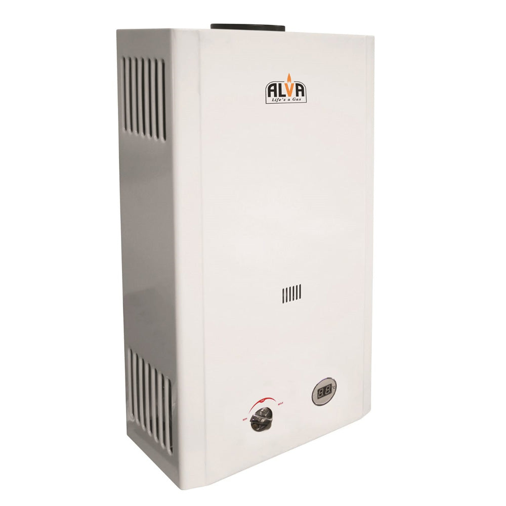 ALVA 12L Gas Water Heater | Instant Hot Water | Domestic Use | LPGSA Cert