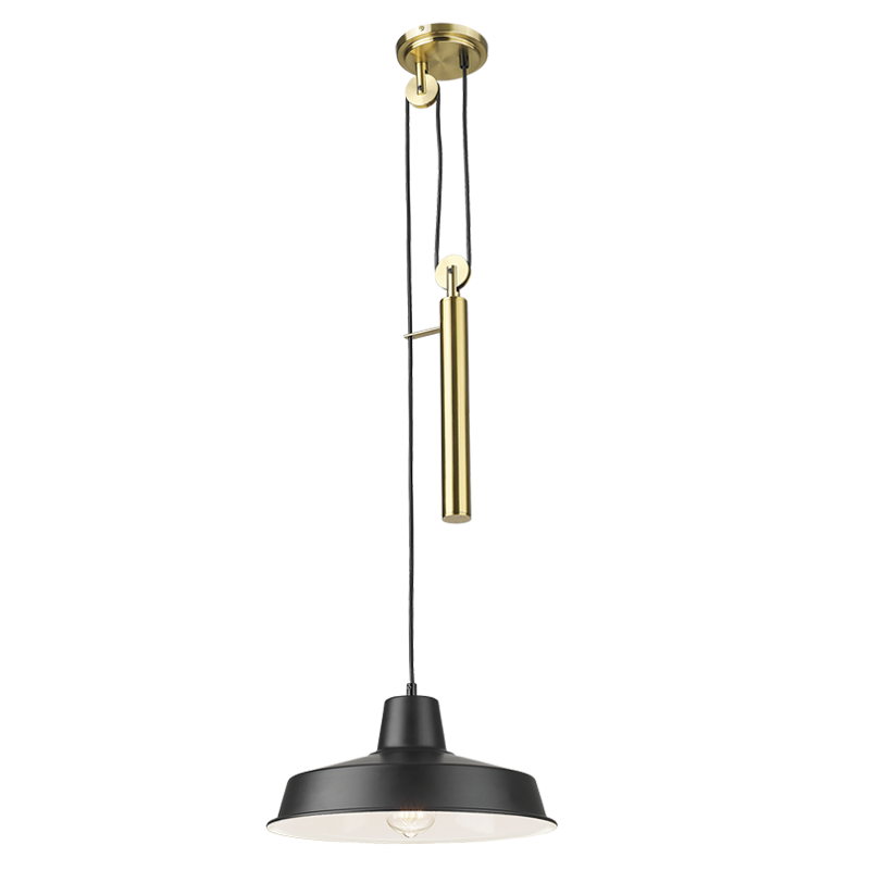 Brass Metal Pendant with White Inner PEN872