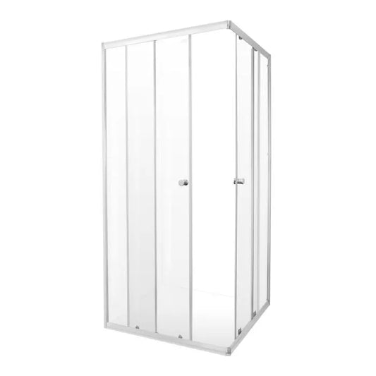 Chrome Corner Entry Shower Door 880 x 880 x 1850mm