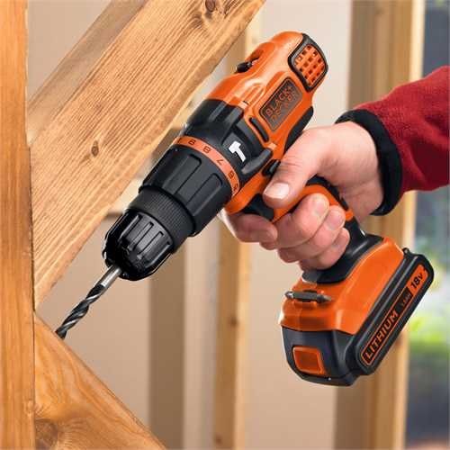 BLACK+DECKER 18V System Cordless Hammer Drill without battery & charger