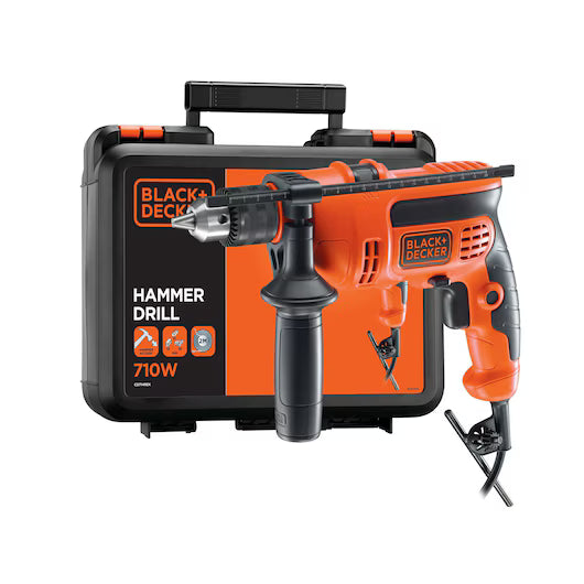 710W Impact Drill with 13MM Steel Keyless Chuck Variable