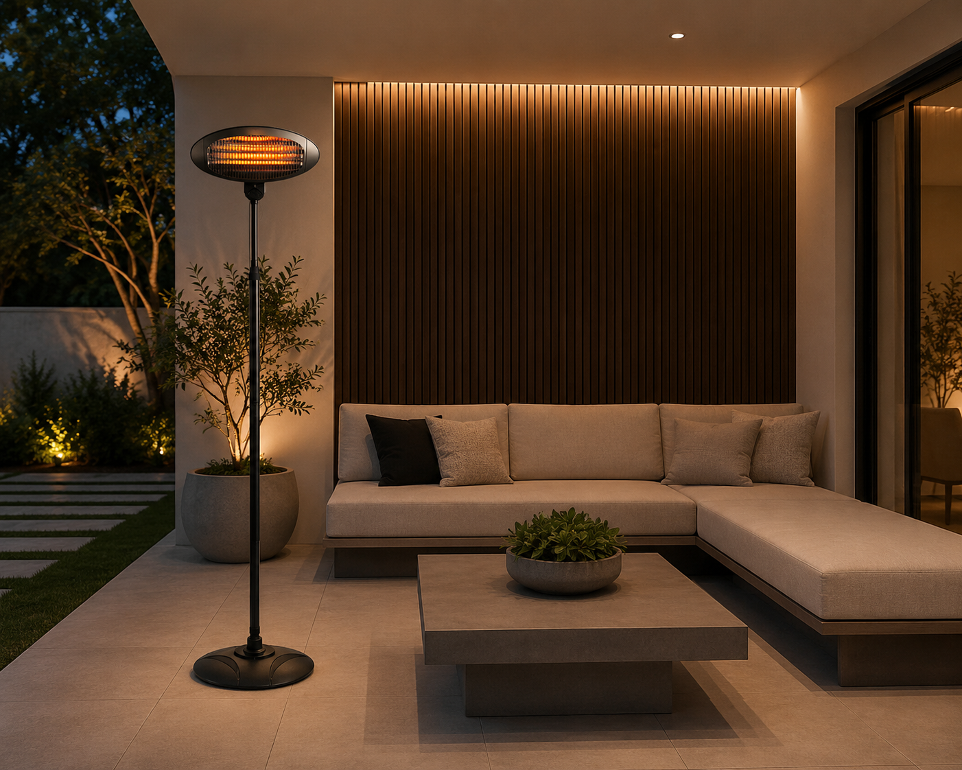 Free-standing Quartz Heater 2000W Indoor or Outdoor