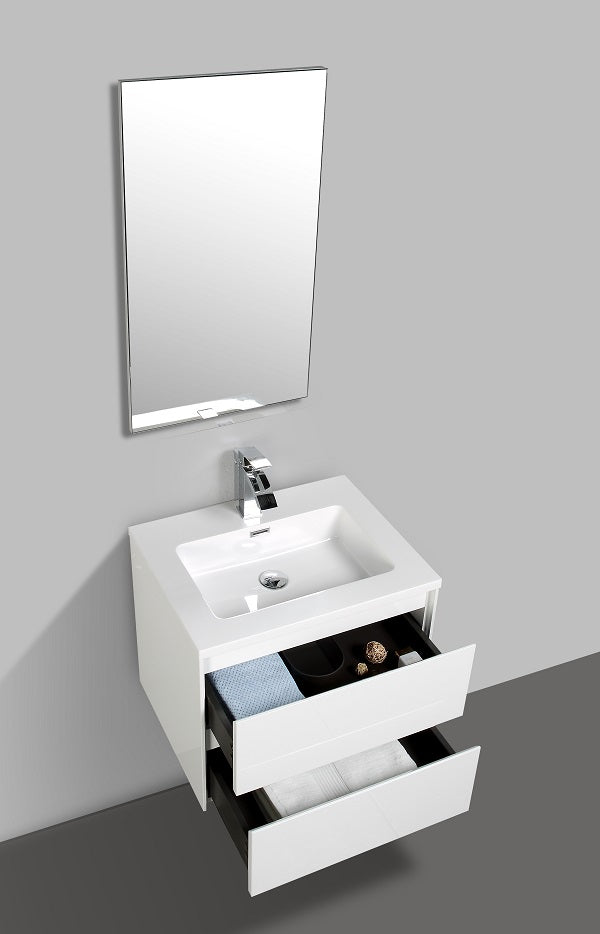 Cabinet Enzo White Double Draw 600MM