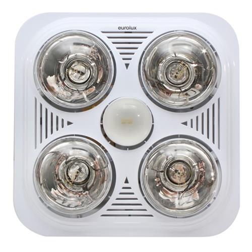 Square 3 in 1 Bathroom Heater Extractor Fan Ceiling Light