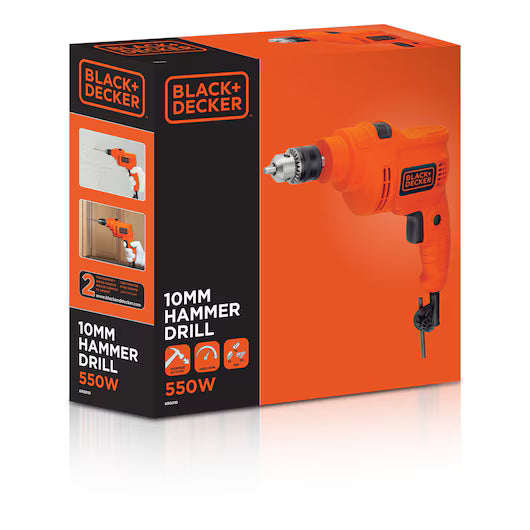 BLACK+DECKER - 550W Variable Speed Hammer Drill - 10mm
