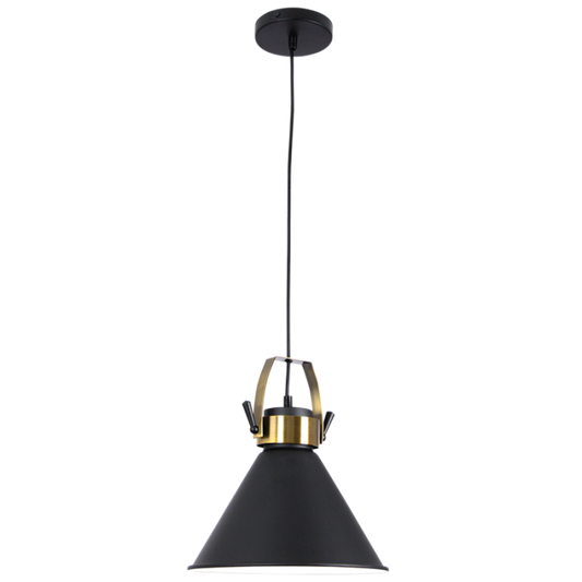Mesh Black & Gold/Brass Metal Pendant PENBS589