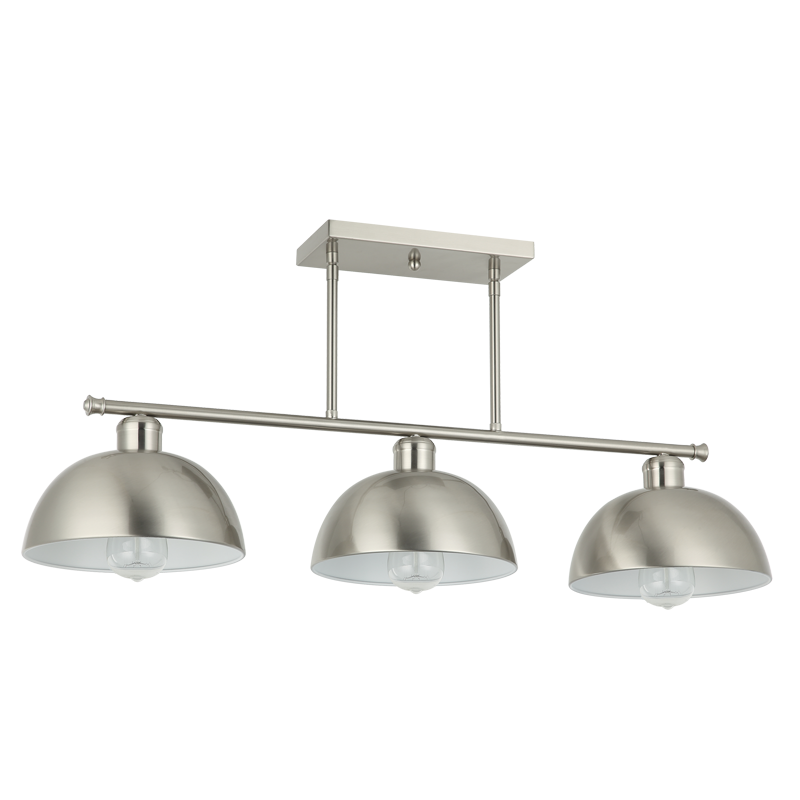 Satin Chrome Pendant with White Inner PEN845/3