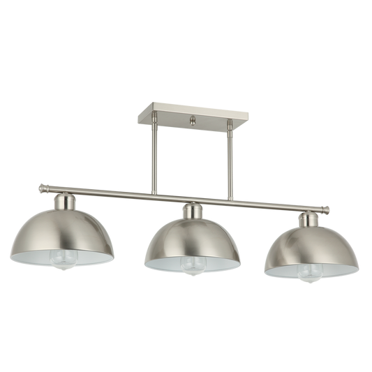 Satin Chrome Pendant with White Inner PEN845/3