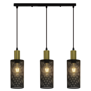 Metal Pendant PEN874/3 BK/GD