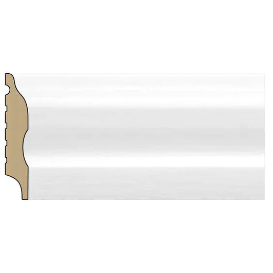 Polymer Skirting 3024W S White T15mm x W75mm x L2700mm