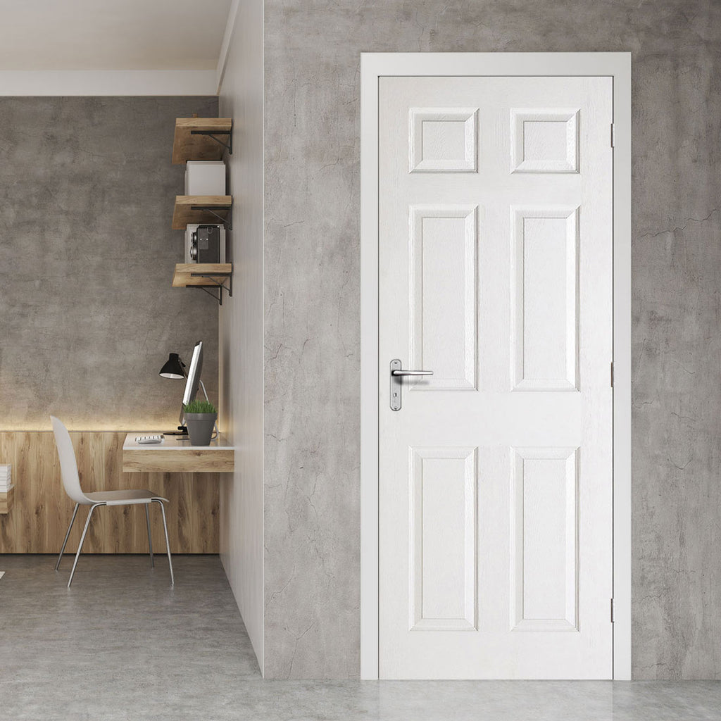 Colonist White Interior Single Door 6 Panel