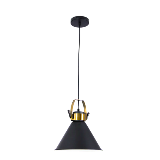 Mesh Black & Gold/Brass Metal Pendant PENBS589