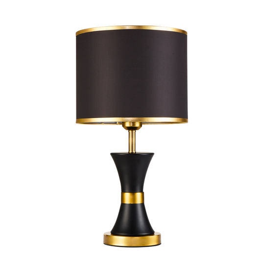 Metal Table Lamp with Black Shade TL698 BLACK/GOLD