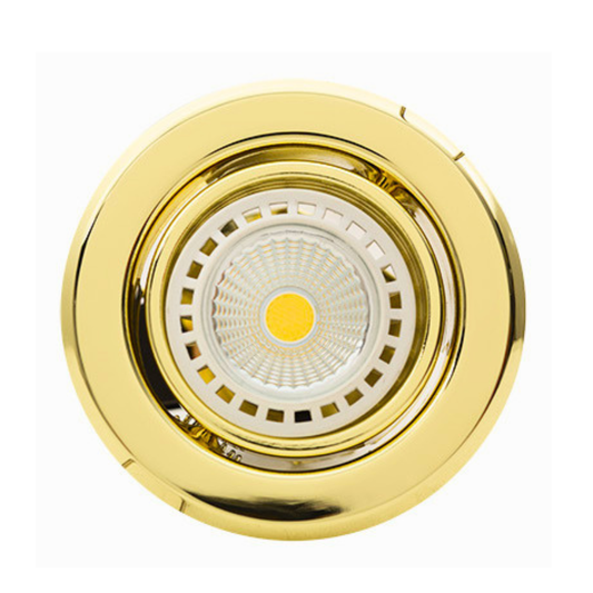 Tilt D/Light 94mm Dia Polished Brass D46PB