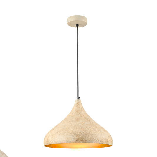 Metal Pendant with Gold Inner PEN887 SAND RUF