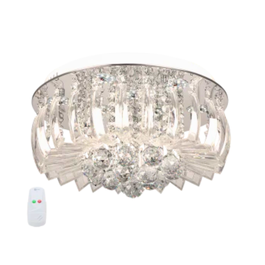 LED, Metal Ceiling Fitting with Glass and Crystals PENBS011/9