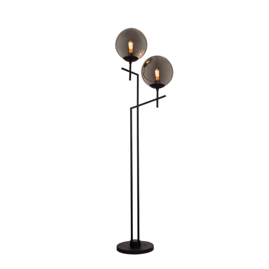 Metal Base with Smoke Glass SL072 BLACK