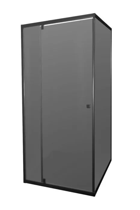 Sicily Shower Door - Black with Smoked Glass