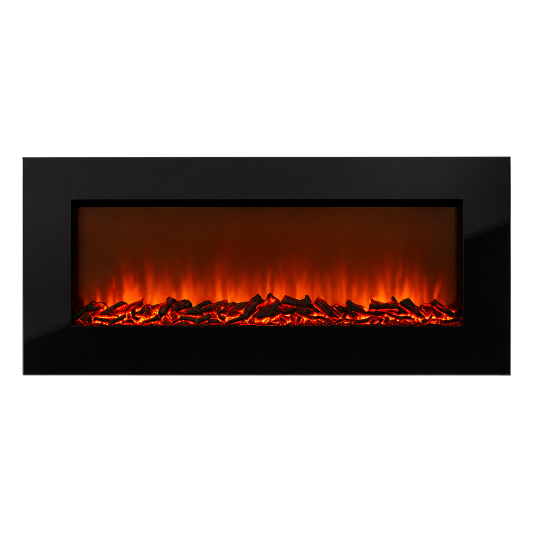 Fireplace Decorative Flat Glass Indoor with "Coal" 1800W 220-240V