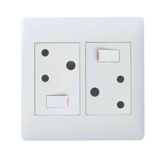 Ysalis Old RSA Double Socket 4x4 White -  PYO44WHT