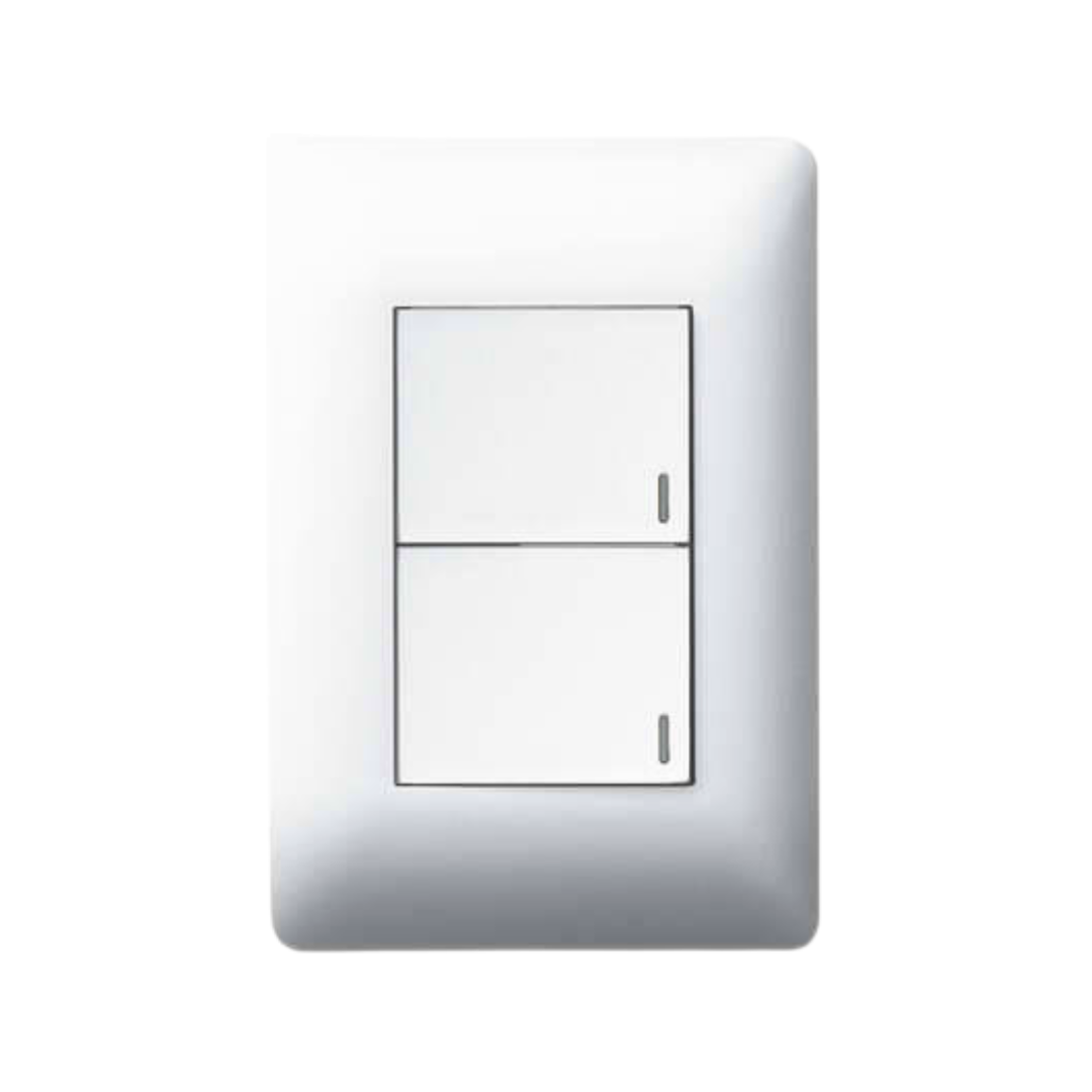 Ysalis 2 Lever Switch 4x2 White - PY224WHT